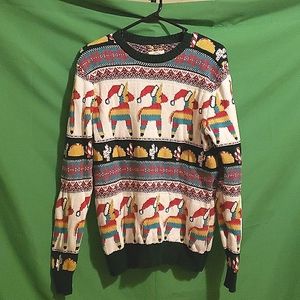 Pinata,Taco, Cactus Fiesta Christmas Sweater (SM) Unisex